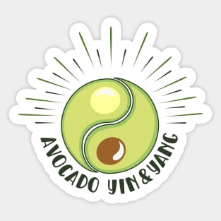 Avocado Yin&Yang Sticker